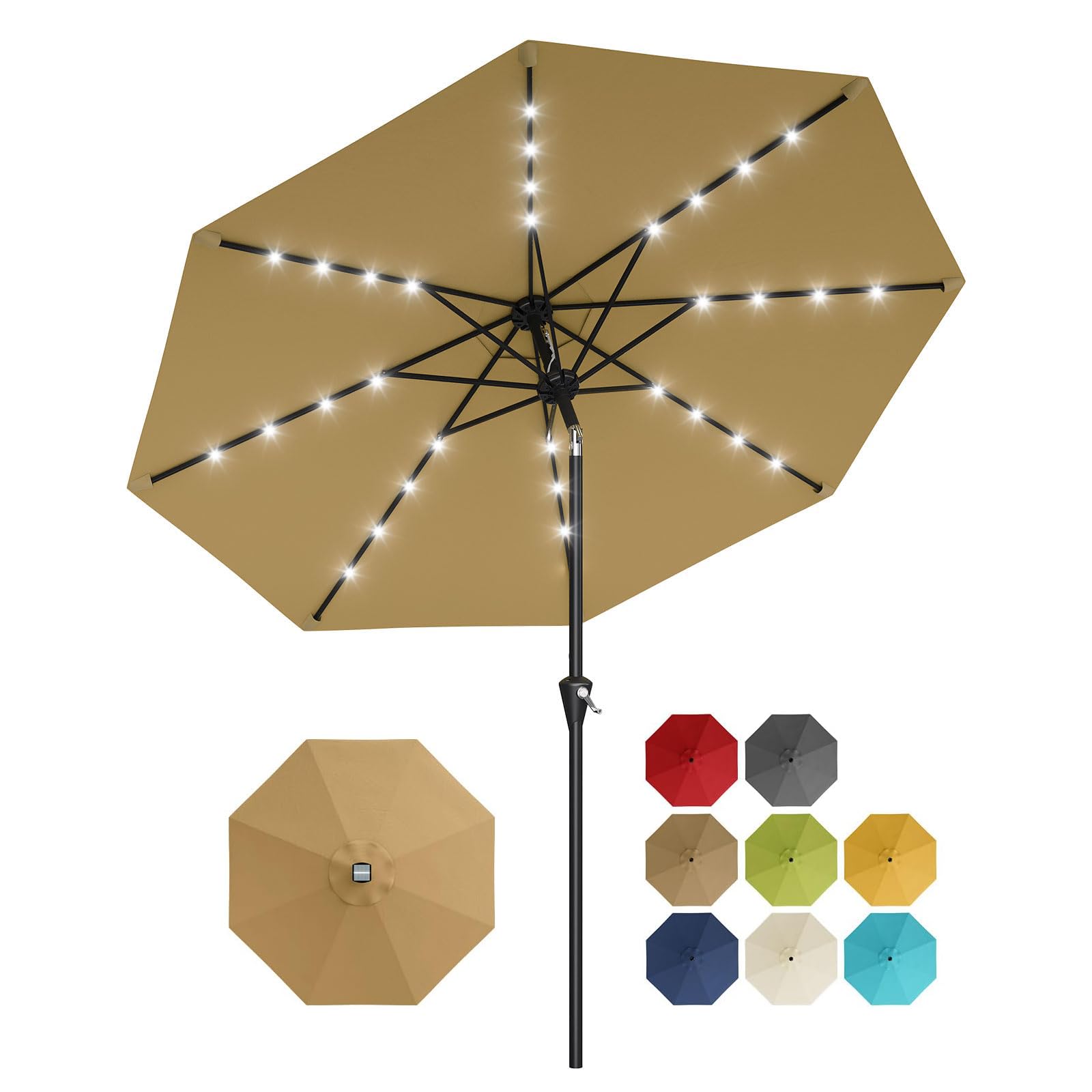 Smart Garden Umbrella - Parasol de patio à énergie solaire
