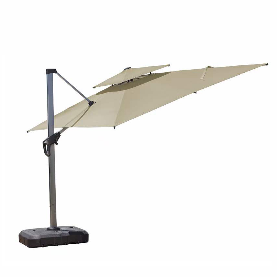 Smart Garden Umbrella - Parasol décoratif intelligent en aluminium doré