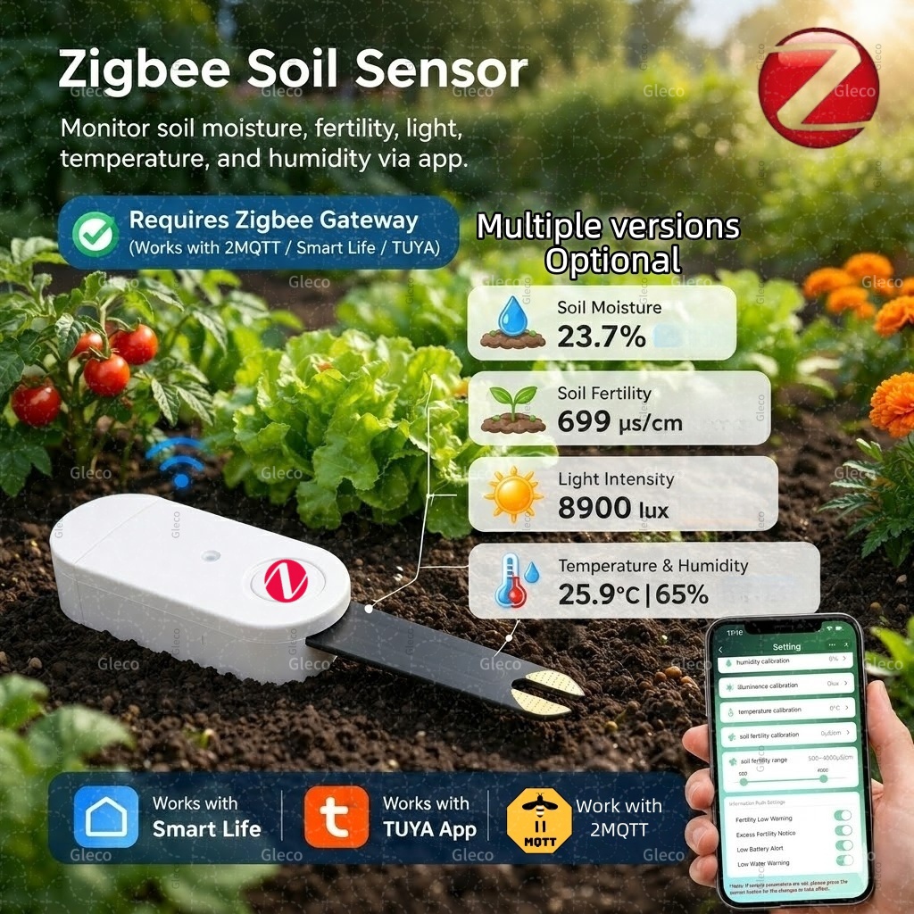 Smart Zigbee Garden Light - Capteur d'humidité du sol Zigbee, testeur