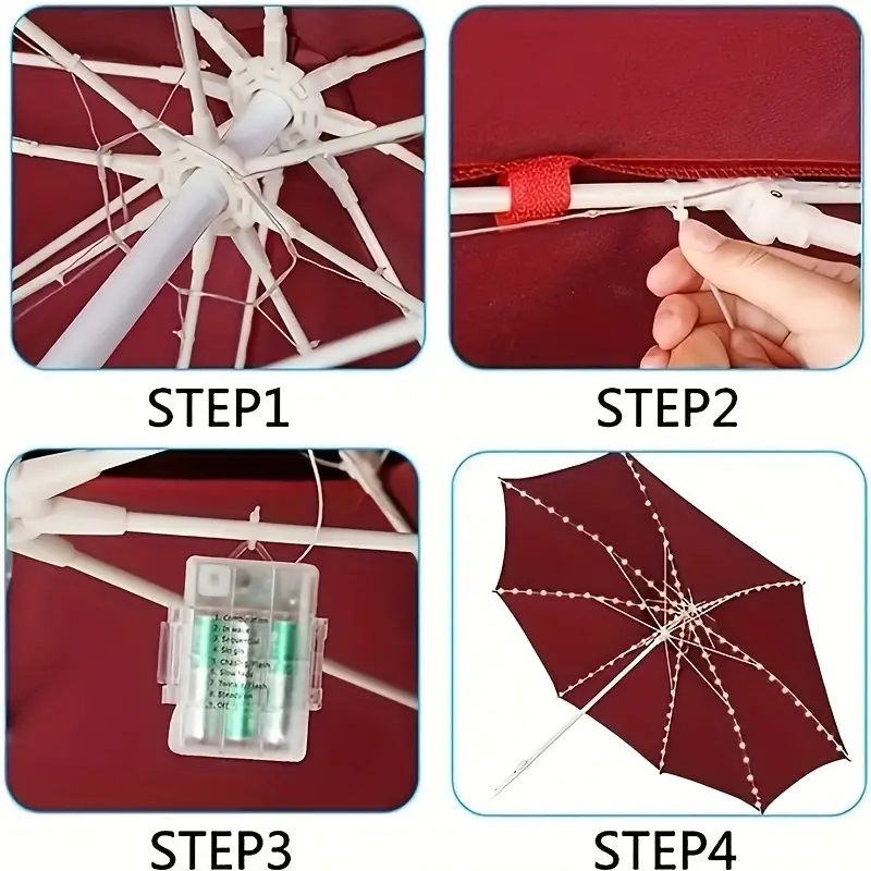 104 LED parapluie lumières écl - Smart Garden Umbrella avis et prix